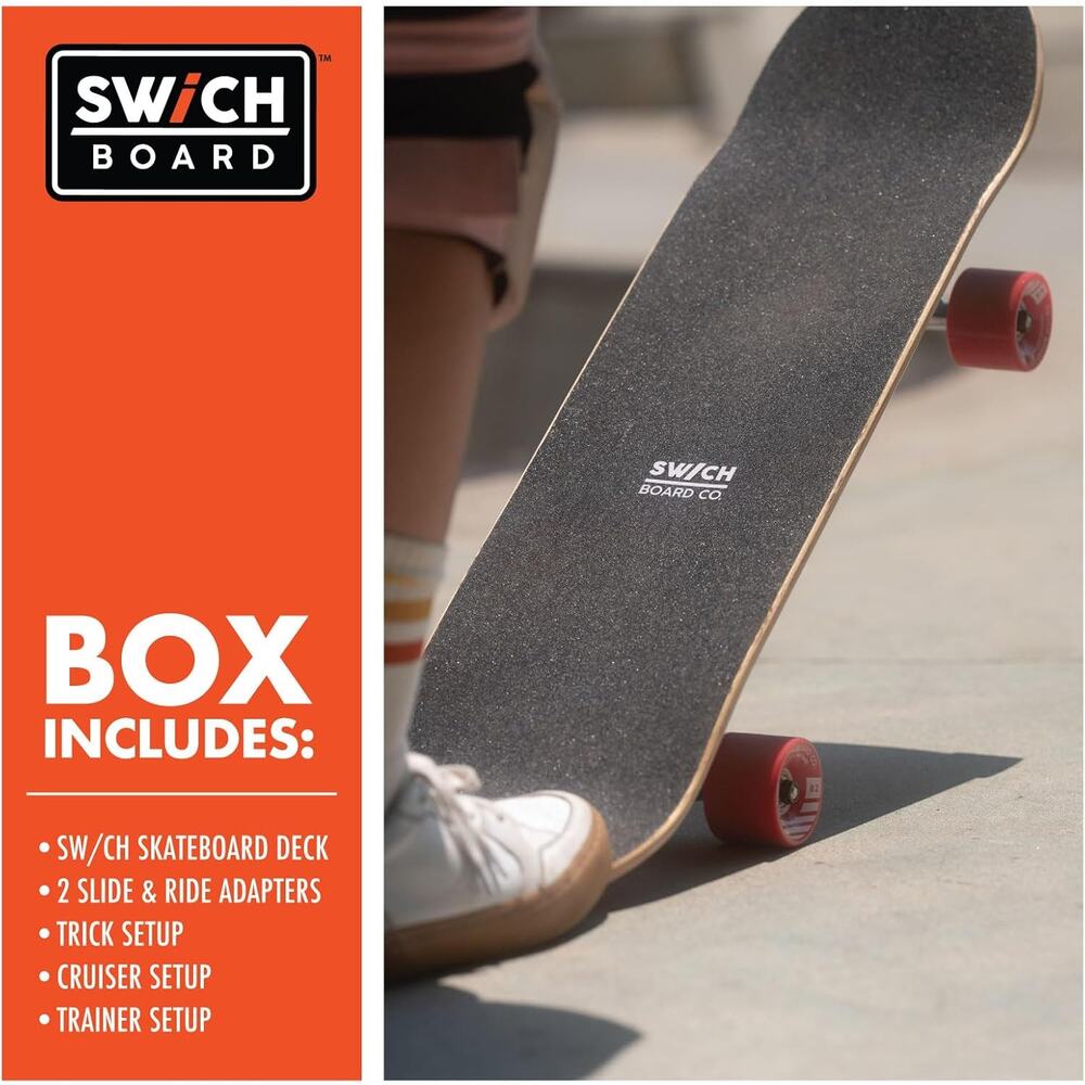 3-in-1 Complete Skateboard – Trick, Cruiser & Trainer Set with Slide & Ride Tech - Picture 4 of 5